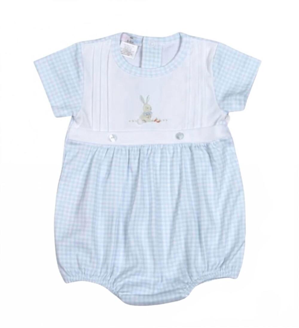 NEW BABY LOREN kid's easter bubble romper in blue